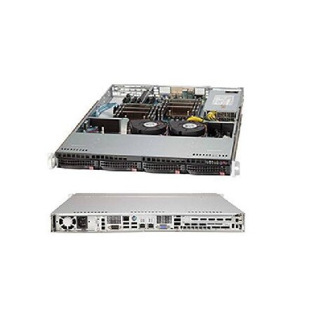 Supermicro SuperChassis 440W/480W 1U RackmountServerChassis (Blk), CSE-813T-441CB CSE-813T-441CB